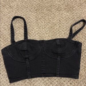 Aritzia Black Crop Top